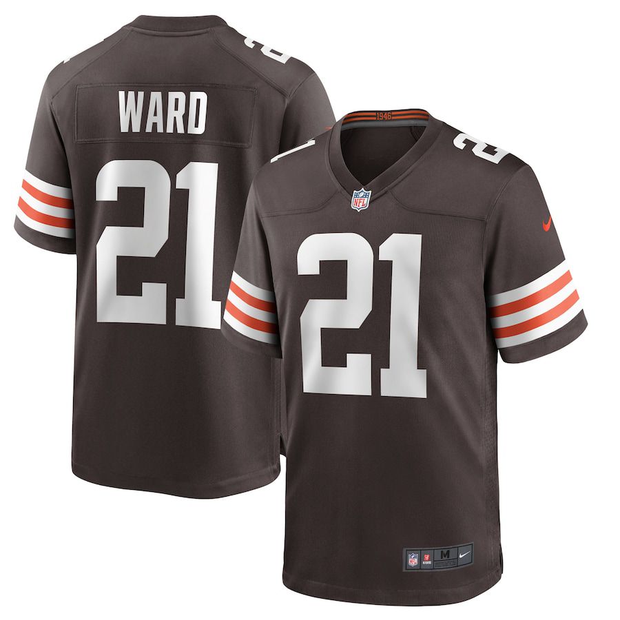 Men Cleveland Browns #21 Denzel Ward Nike Brown Player Game NFL Jersey->customized nfl jersey->Custom Jersey